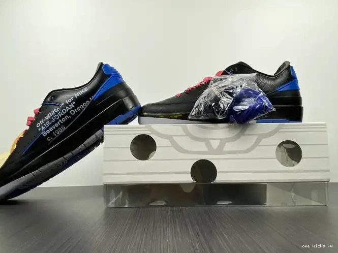 Rep Onekick Off-White 2 Jordan DJ4375-004 Low Black Retro Blue SP 0428